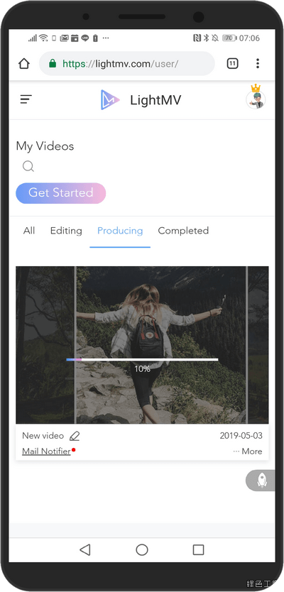 LightMV 線上快速製作影片