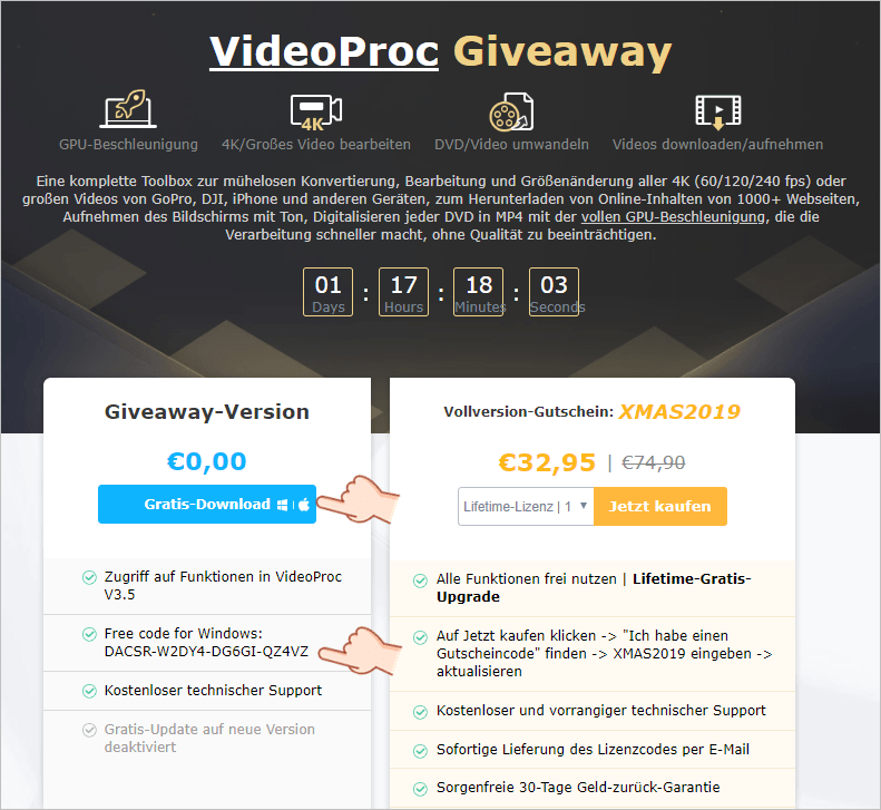 VideoProc 限時免費
