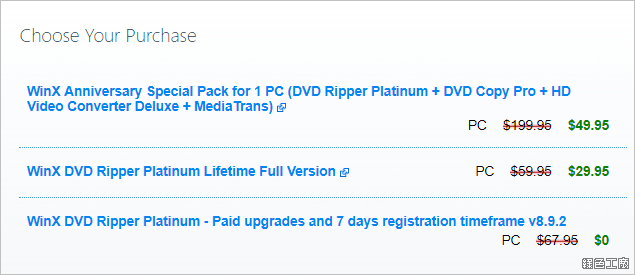 影音轉檔 WinX DVD Ripper Platinum