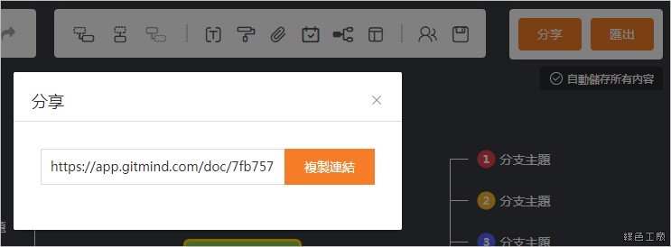 GitMind 線上免費心智圖、流程圖、思緒圖、腦圖工具