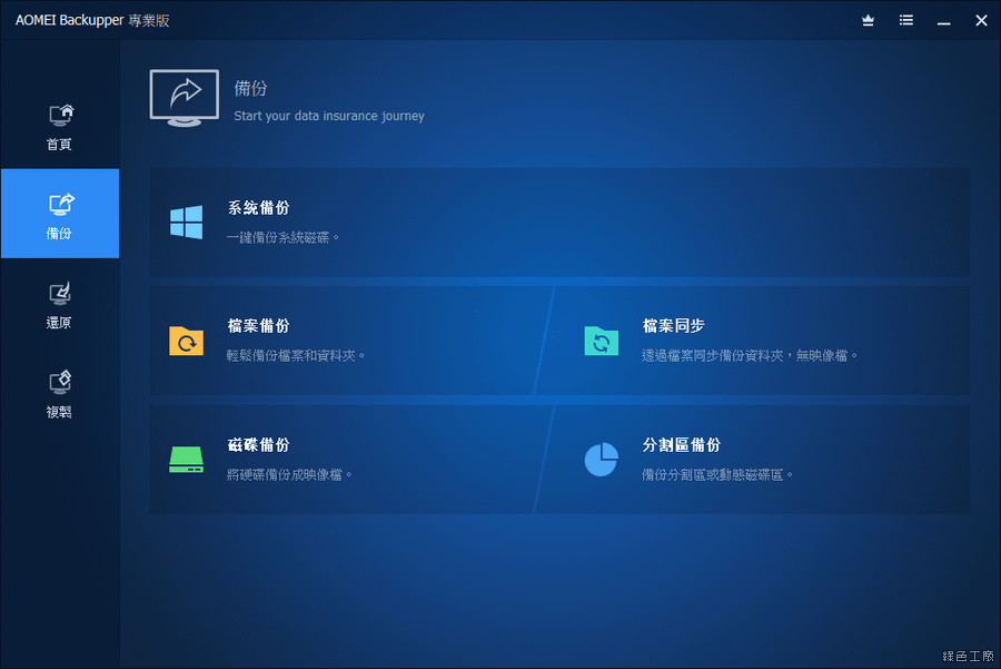 AOMEI Backupper 專業版免費下載
