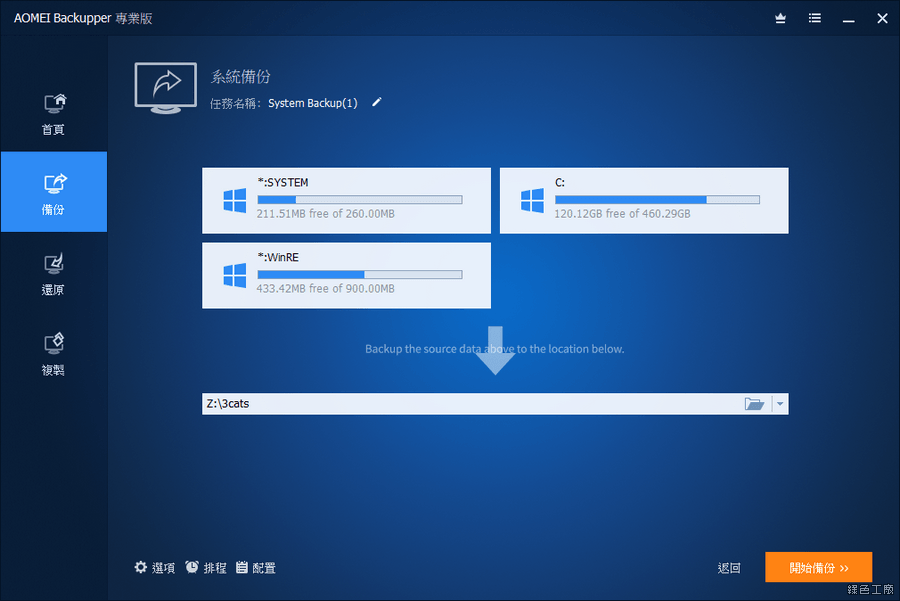 AOMEI Backupper 專業版免費下載