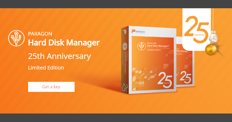 限時免費 Paragon Hard Disk Manager 25 Anniversary LE 硬碟備份還原管理工具