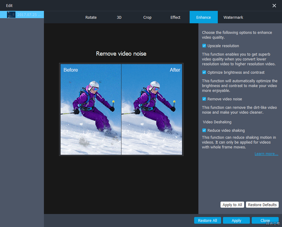 Aiseesoft Video Enhancer 影片裁切後製轉檔增強工具