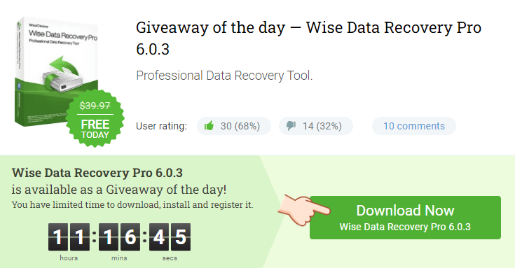Wise Data Recovery PRO 檔案救援工具專業版