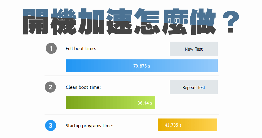 限時免費 BootRacer Premium 9.01 開機啟動如何加速，實測開機速度省一半！