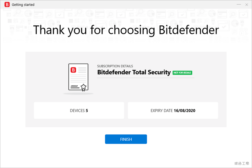 90 天授權 Bitdefender Total Security 2020