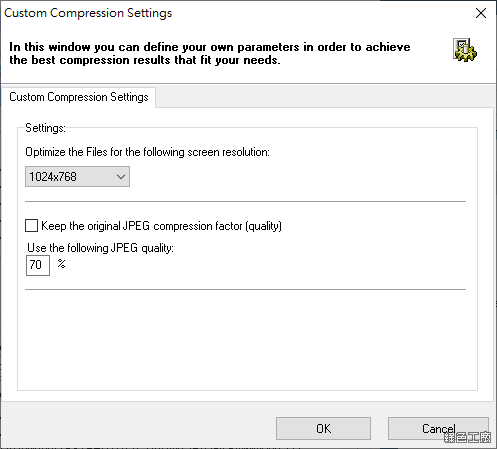 FILEminimizer Pictures 圖片無損壓縮工具