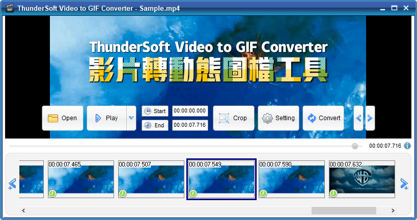 限時免費 ThunderSoft Video to GIF Converter 5.6 影片轉 GIF 動態影像圖檔