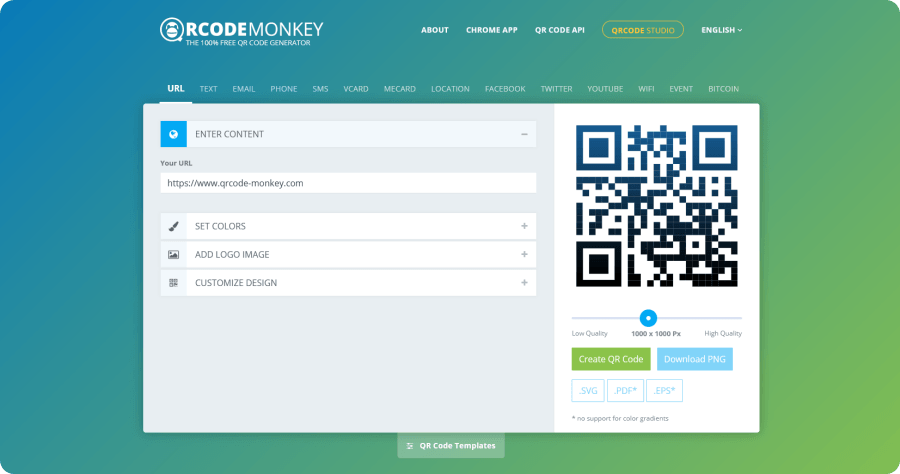 免費 QRCode 產生器 QRCode Monkey，樣式顏色隨你設計