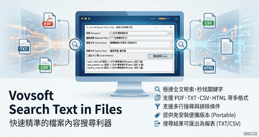限時免費 Search Text in Files 5.0 在眾多文件中找到特定文字