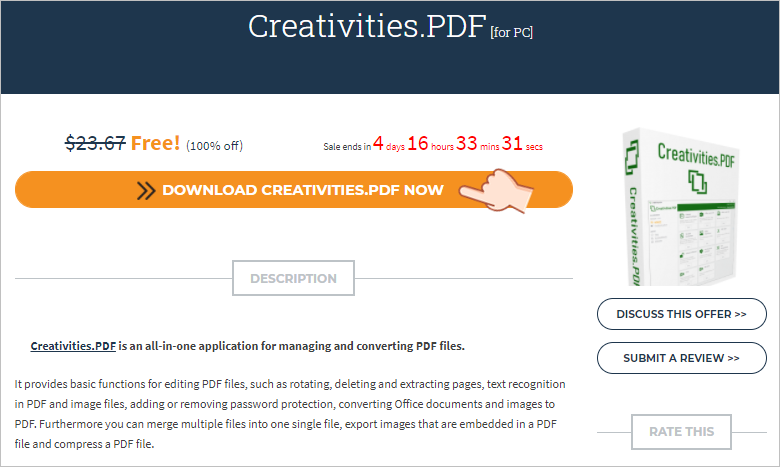 Creativities.PDF 11 合 1 的 PDF 轉檔編輯工具