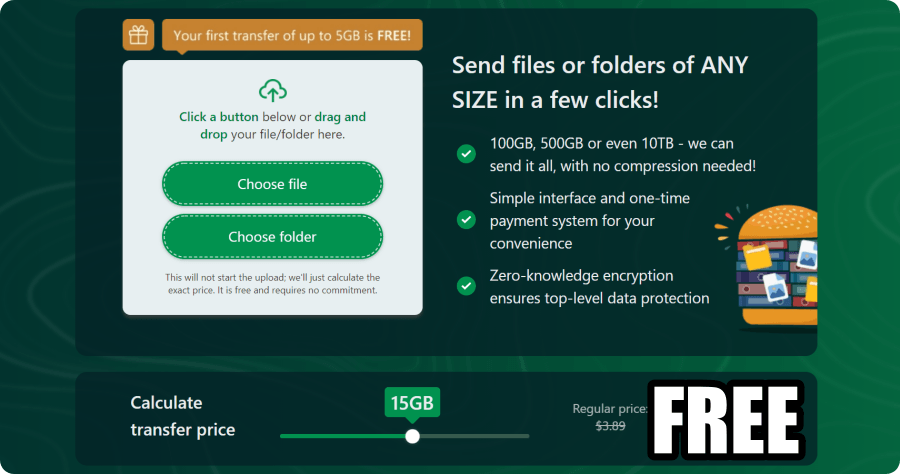 限時免費 FileWhopper 30GB 大檔案傳輸不用錢，基本款 5GB 傳輸零費用