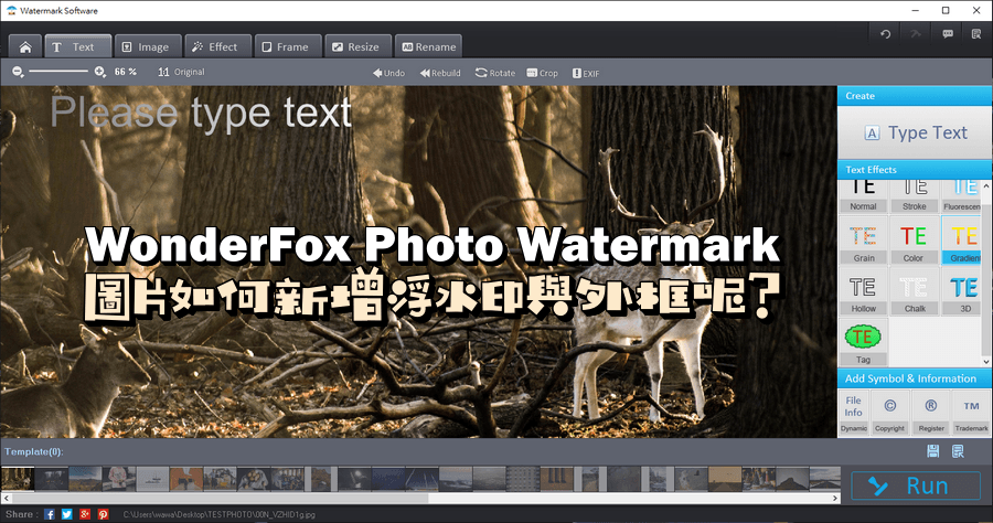 WonderFox Photo Watermark 圖片浮水印工具