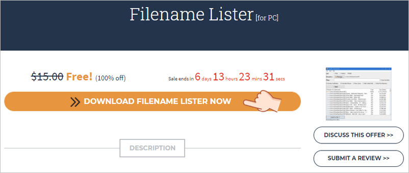Filename Lister 檔案列表轉成文字