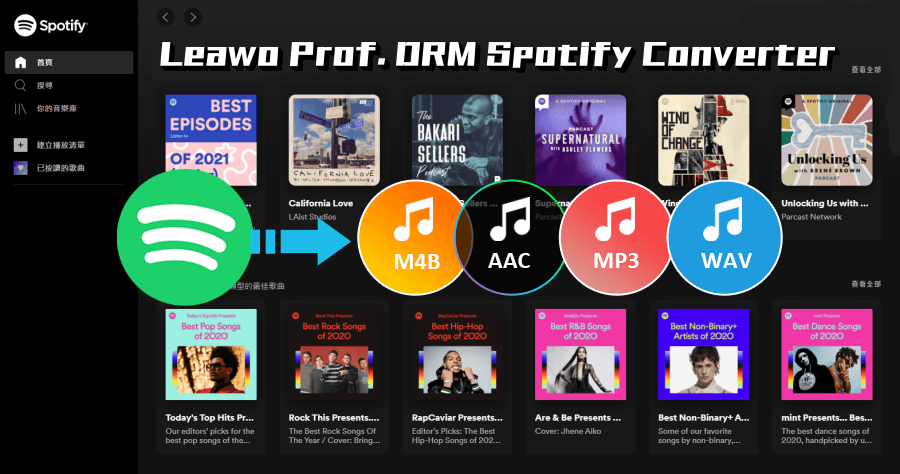 限時免費 Spotify 音樂下載 Leawo Prof. DRM Spotify Converter 移除音樂 DRM 保護（Windows、Mac）