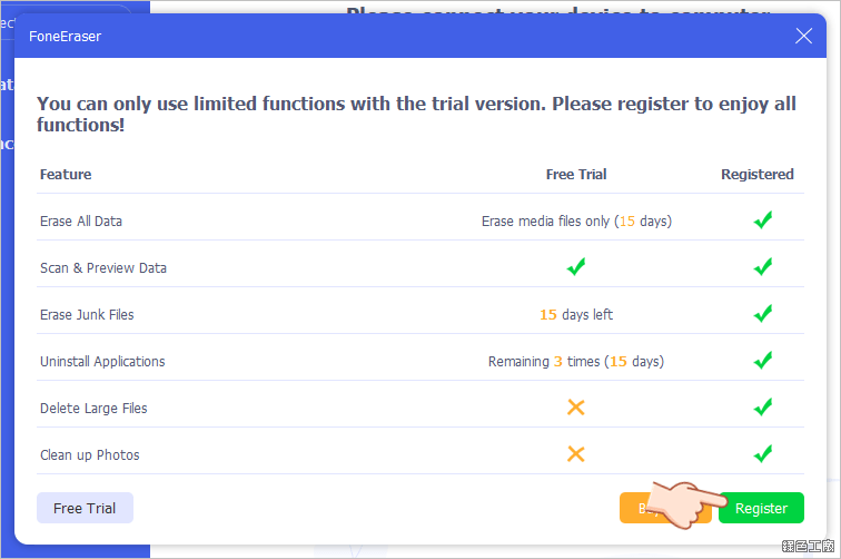 Aiseesoft FoneEraser 料清除與清理