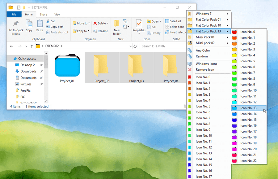 MSTech Folder Icon 資料夾改變色彩