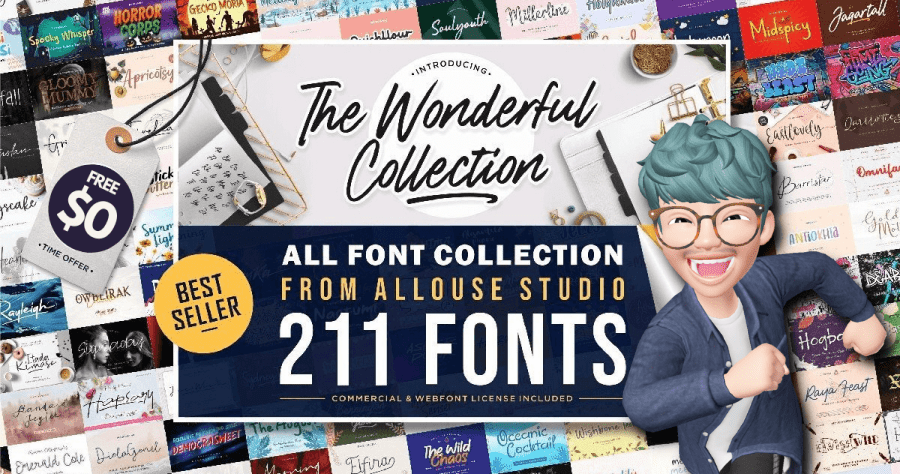 The Wonderful Collection Font Bundle