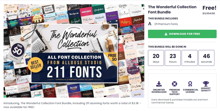 The Wonderful Collection Font Bundle
