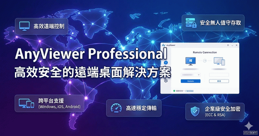 限時免費 AnyViewer Professional 5.4.0 遠端桌面控制軟體，一年專業版免費授權