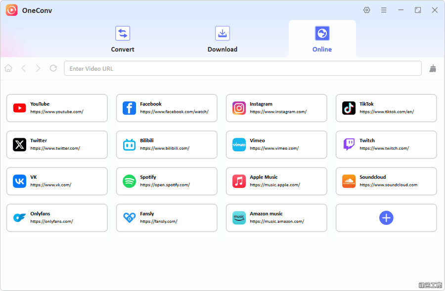 OneConv Video Converter 線上影音下載工具大全