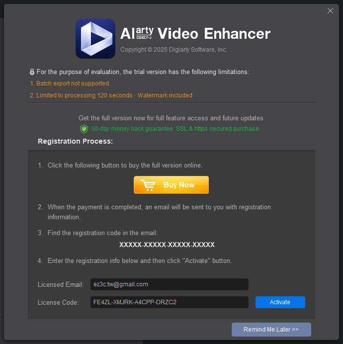 Aiarty Video Enhancer 影片製能增強工具推薦