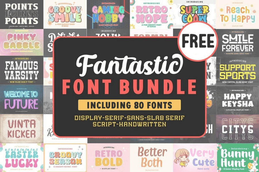 設計師必收！Fantastic Font Bundle 超值限免字型大禮包