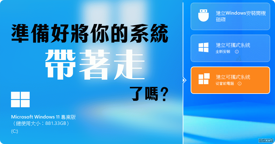 限時免費 EaseUS OS2Go 帶上你的 Windows 隨身走！可攜式 Windows 創建工具 