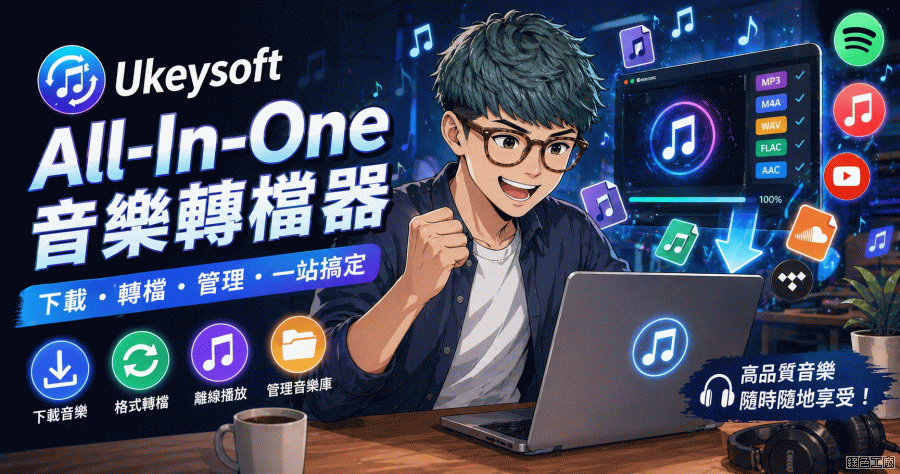 UkeySoft 全新推出 All-in-One 音樂轉檔器：強大的功能可協助您輕鬆將串流音樂轉換為 MP3 格式