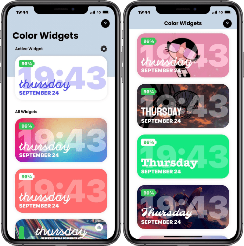 Color Widgets 能為 iPhone 介面添加時尚的日期時間小工具，iOS 14 版本限定！