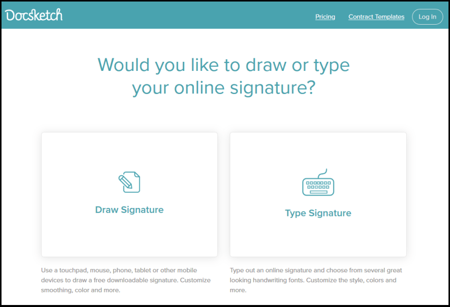 DocSketch 線上手寫簽名工具，可儲存 PNG 檔套用在你的作品上