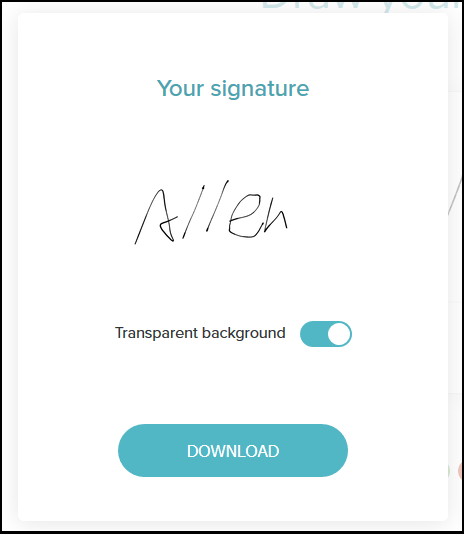 DocSketch 線上手寫簽名工具，可儲存 PNG 檔套用在你的作品上