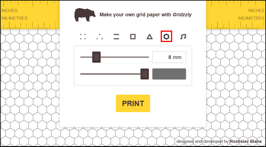 Gridzzly 能自製各種網格紙，並免費列印出來！對於要製作筆記本及草圖來說非常方便。