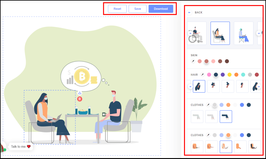 ITG.digital 線上自製插圖網，超過 1500 個向量插圖和 100 萬個獨特插圖組合任你挑選 !