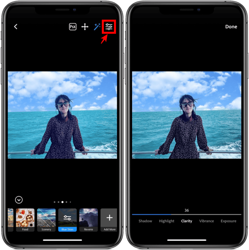 Photoshop Camera App 超強大的濾鏡效果，可將照片中祥和的天空變成閃電交加的天氣 !