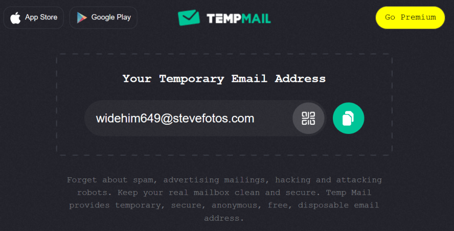 TEMP MAIL 能免費建立無時間限制 E-Mail 信箱的好幫手，可用在 Netflit 前 30 天 $30 活動上喔 !