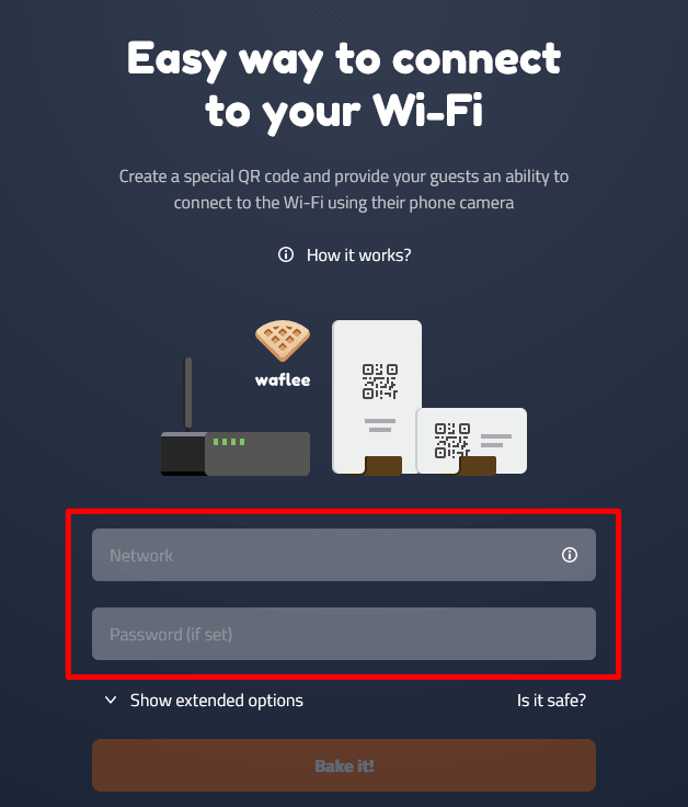Waflee 免費線上列印 Wi-Fi QR Code 產生器，讓客人方便掃描到 Wi-Fi 的好工具