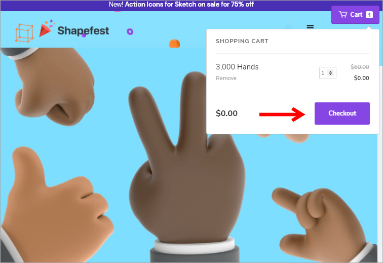 Shapefest 3,000 Hands 手勢素材庫，共有多達 3,000 種手勢組合讓你免費下載！