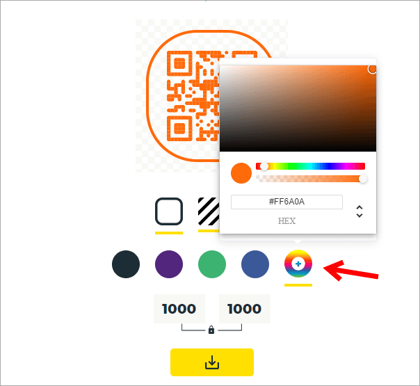 Link to QR 線上簡易 QR Coad 產生器，可自訂外型與色彩！