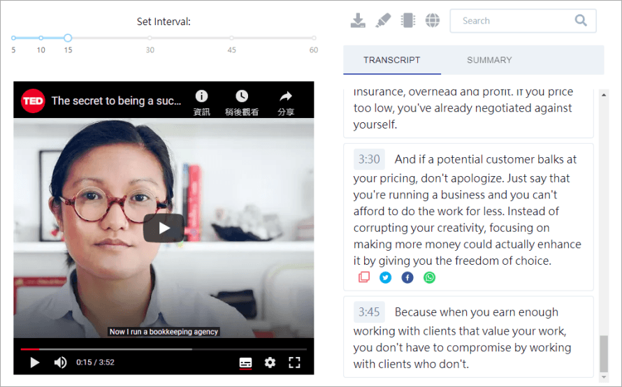 you-tldr 抓取 YouTube 影片段落文字工具，讓你學英文更方便！