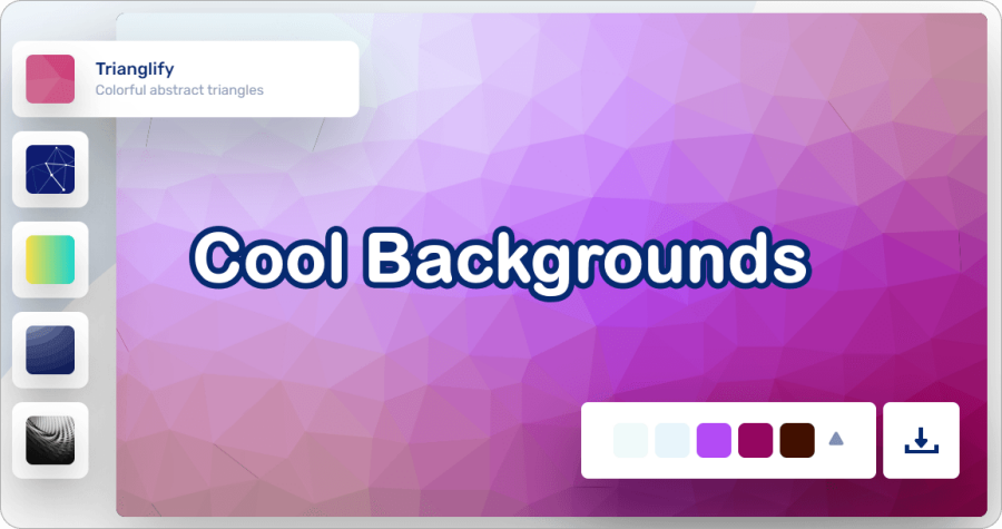 Cool Backgrounds 線上背景產生器，５種酷炫背景並可自訂顏色！（PNG、SVG）