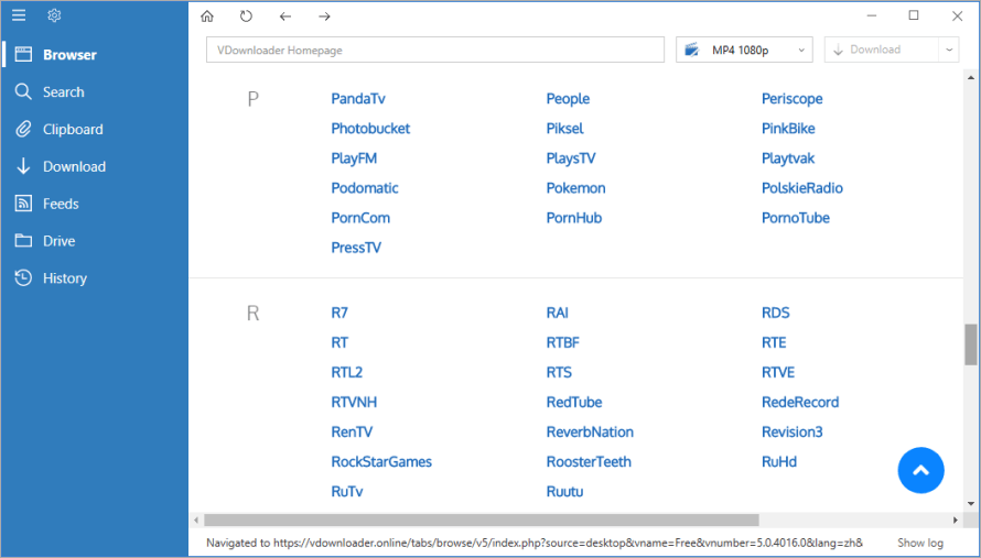 VDownloader is the most powerful video downloading tool that supports tens of thousands of video and audio websites such as YouTube and FB!