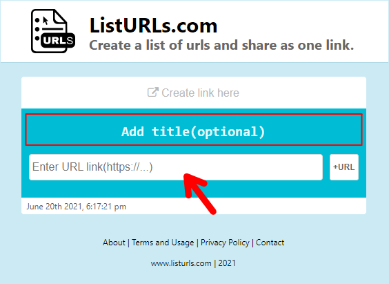 ListURLs 免費線上合併網址工具，只需一鍵就能將多個網址合併成單一網址！