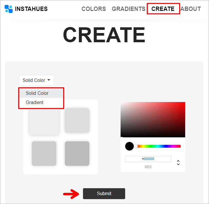 InstaHues 超實用的線上選色工具，單一色/漸層色/自創色任你選！