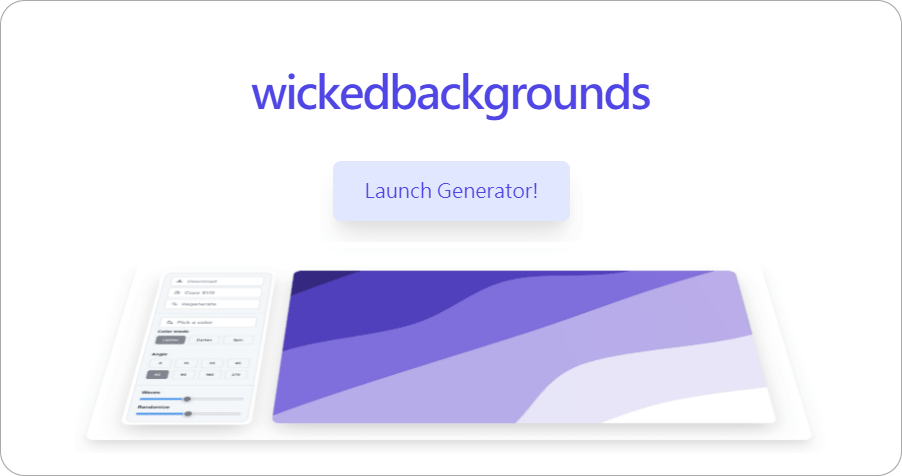 Wicked Backgrounds 超美的 SVG 漸層波浪背景產生器，可自訂波峰、角度、顏色深淺！