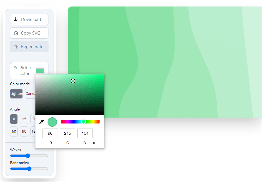 Wicked Backgrounds 超美的 SVG 漸層波浪背景圖產生器，可自訂波峰、角度、顏色深淺！