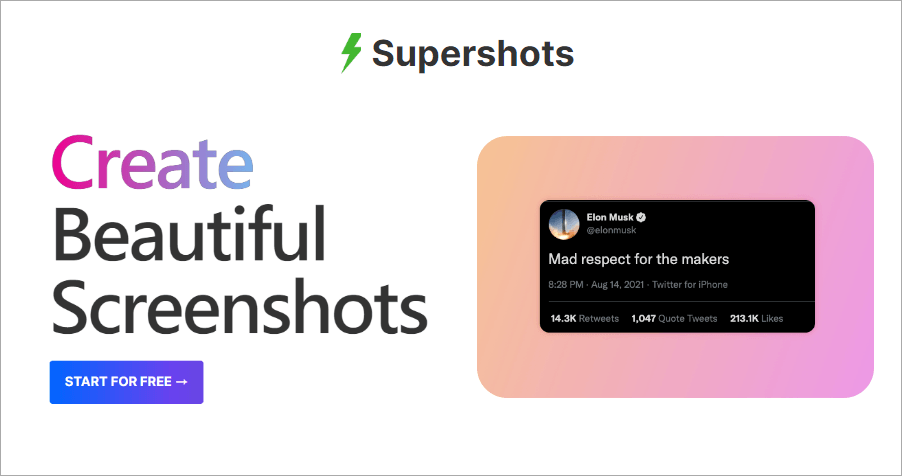 Supershots 超美的漸層背景添加器，一秒讓你的圖片超吸睛！