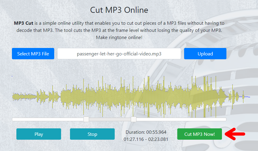 Cut MP3 Online 一款超好用的線上音樂剪輯工具，非常適合用來製作手機鈴聲！