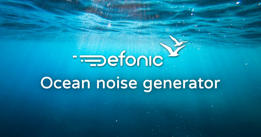Defonic Ocean noise generator 線上海洋環境音效網，讓純淨的海洋之聲修復你一天的疲勞！